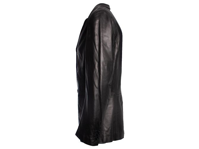 EMPORIO ARMANI, Lederblazer Schwarz - Ansicht 4