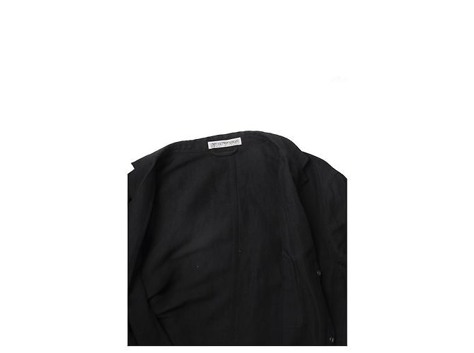 EMPORIO ARMANI, Leinenblazer in Schwarz - Ansicht 7