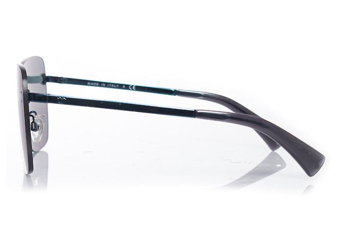 Chanel, Gesteppte Sonnenbrille „Shield“ in Blau - Ansicht 6