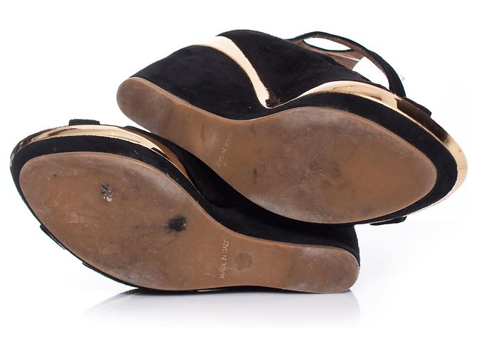 Autre Marque alla. Bottega, Zeppe platform in camoscio nero - vista 7