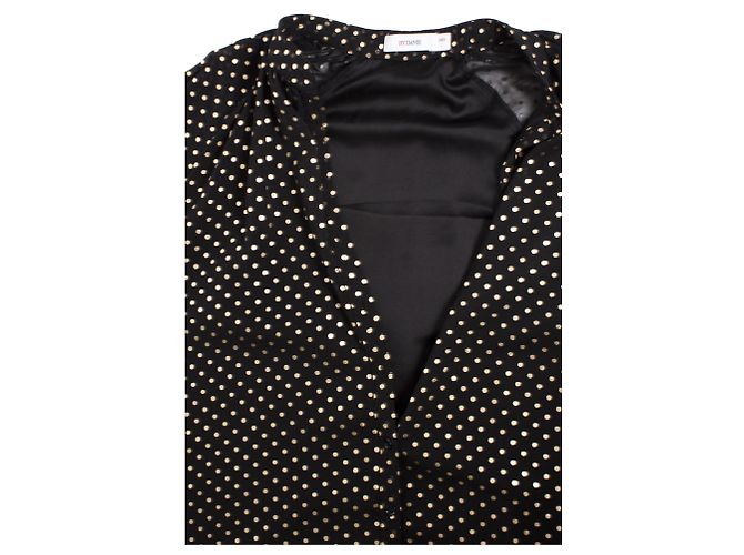 Autre Marque VonDanie, gepunktetes Wickelkleid. Schwarz - Ansicht 5