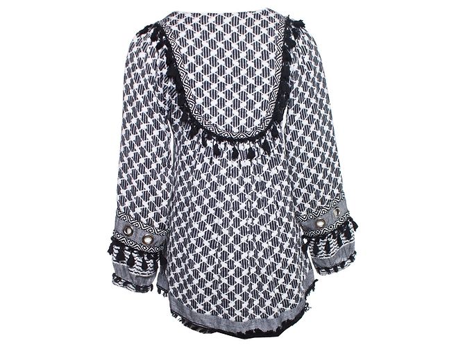 Autre Marque Dodo Bar o, Top tejido de jacquard con adornos de borlas. - vista 2