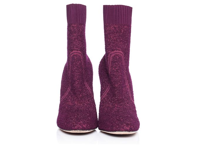 Gianvito Rossi, Botines Fiona de punto boucle Roja - vista 4