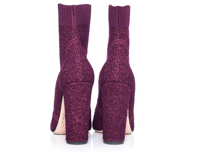 Gianvito Rossi, Botines Fiona de punto boucle Roja - vista 6