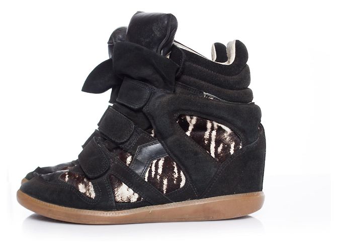 Isabel Marant, Baskets Beckett à imprimé zèbre. - vue 2
