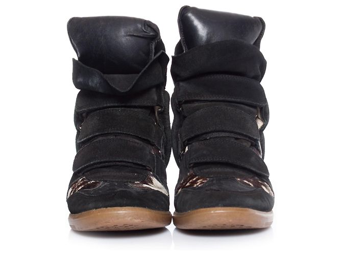 Isabel Marant, Baskets Beckett à imprimé zèbre. - vue 3