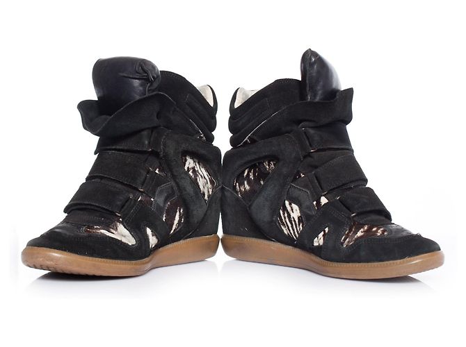 Isabel Marant, Baskets Beckett à imprimé zèbre. - vue 6