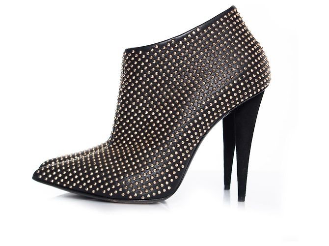 Giuseppe Zanotti, Stivaletti neri con borchie. Nero - vista 2