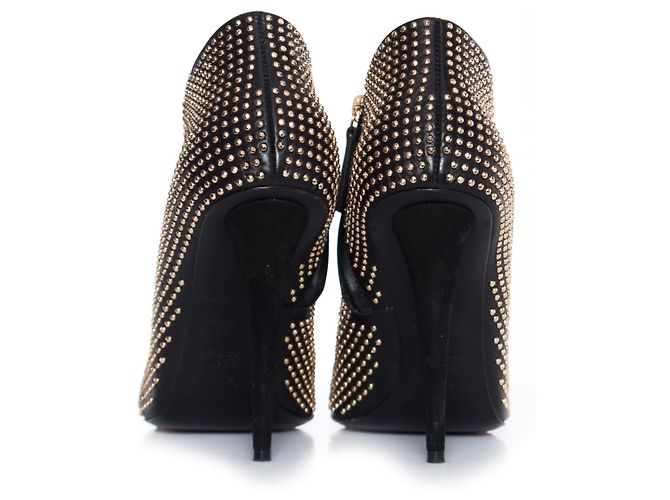 Giuseppe Zanotti, Stivaletti neri con borchie. Nero - vista 5