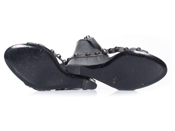 Balenciaga, Zeppe borchiate grigie - vista 7