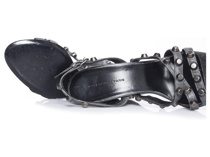 Balenciaga, Zeppe borchiate grigie - vista 8