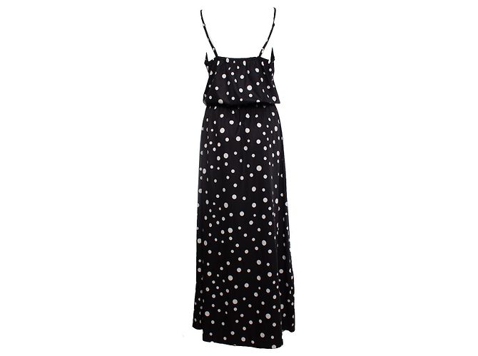 Autre Marque La Kleid, Maxikleid mit Polkadot-Print Schwarz - Ansicht 2