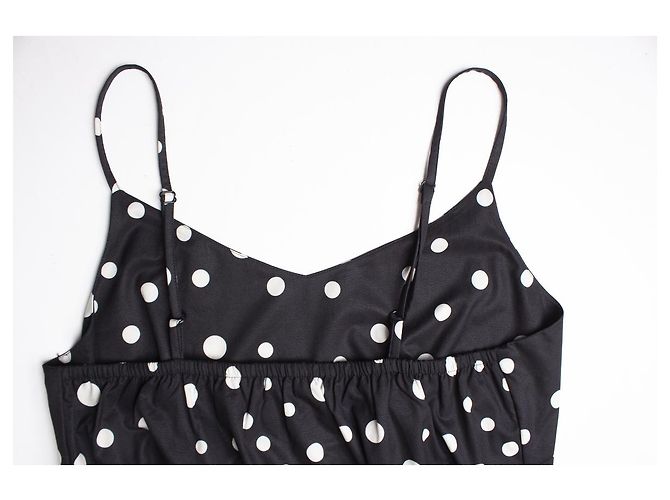 Autre Marque La Kleid, Maxikleid mit Polkadot-Print Schwarz - Ansicht 5