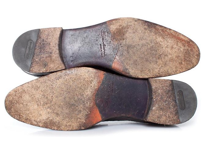 Santoni, mocassini penny in pelle di alligatore marrone - vista 8