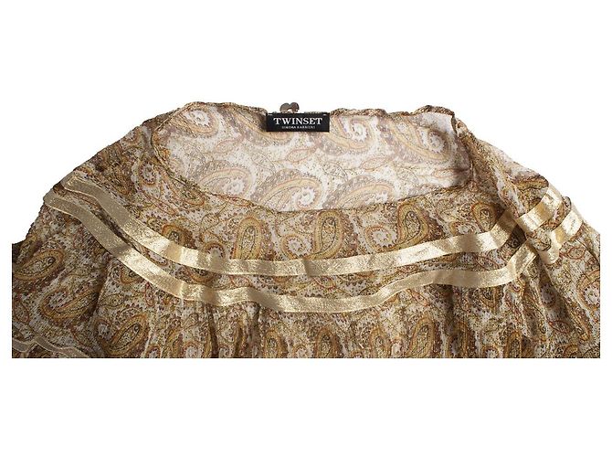 Twin Set Twin-Set, Kleid mit Rüschen Braun - Ansicht 5