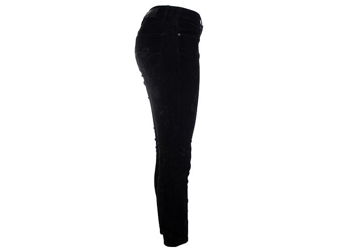Escada Escalera Sport, jeans negros con estampado de terciopelo - vista 3