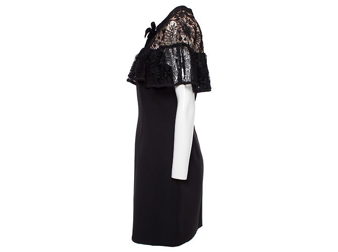 Autre Marque Silvian Heach, Kleid mit Spitze Schwarz - Ansicht 3