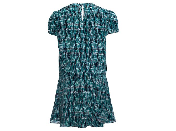 Proenza Schouler Proenza Schuler, Grünes Batik-Seidenkleid. - Ansicht 2