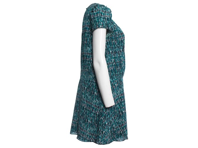 Proenza Schouler Proenza Schuler, Grünes Batik-Seidenkleid. - Ansicht 3