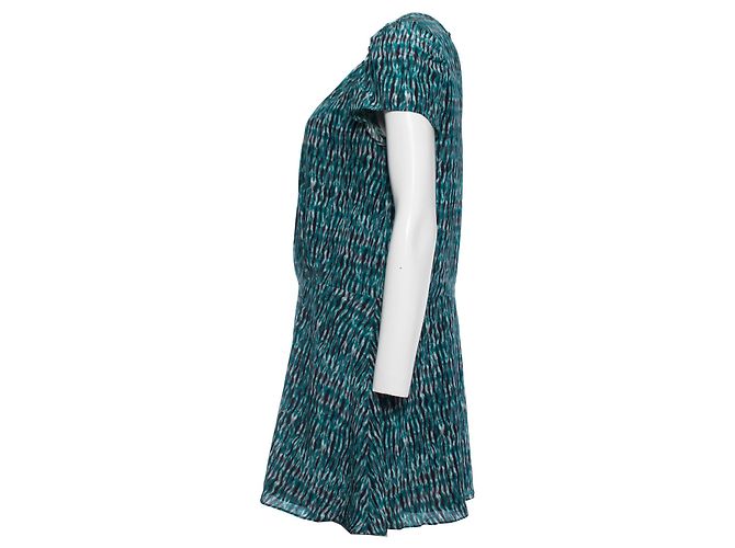 Proenza Schouler Proenza Schuler, Grünes Batik-Seidenkleid. - Ansicht 4