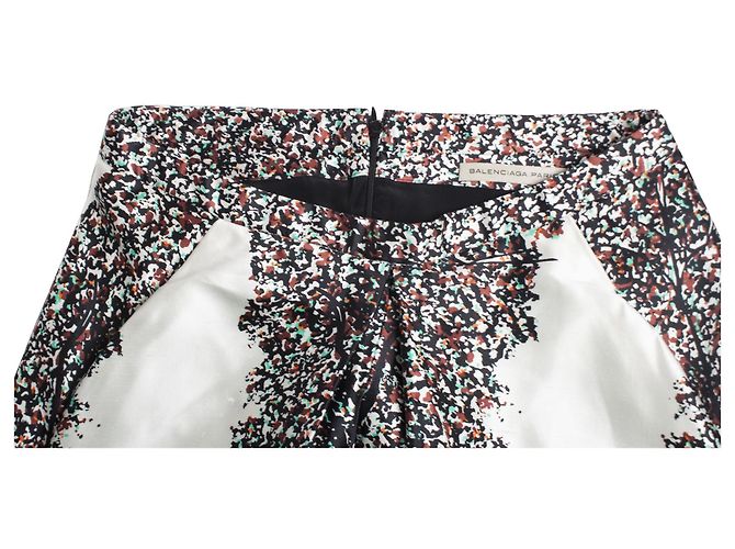 Balenciaga, Gonna in seta beige con plissè Multicolore - vista 5