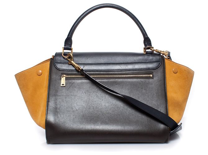Céline Celine, Dreifarbige Trapeztasche Blau Mehrfarben Gelb - Ansicht 2