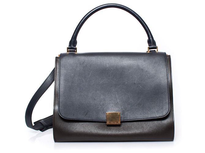 Céline Celine, Dreifarbige Trapeztasche Blau Mehrfarben Gelb - Ansicht 3