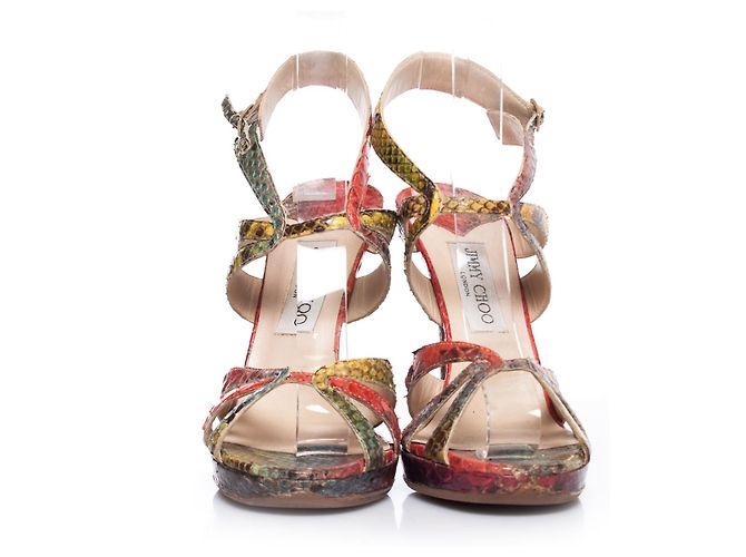 Jimmy Choo, Multicolour python sandals. Multiple colors - view 2