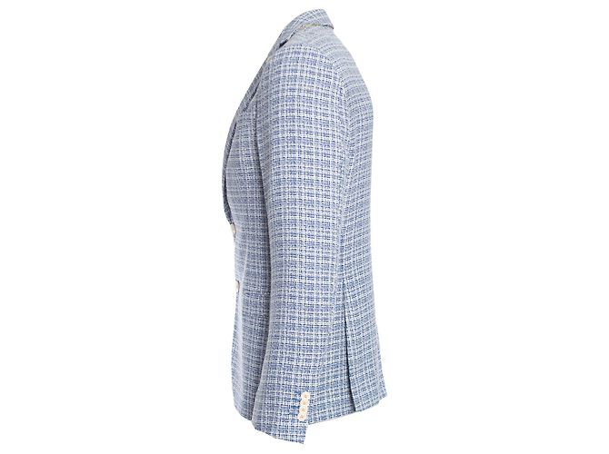 Autre Marque Manuel Ritz, Blazer in tweed blu e bianco. - vista 3