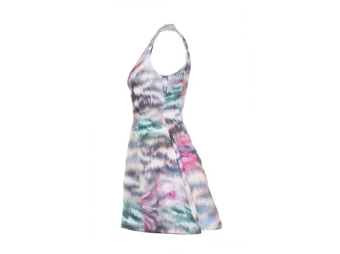 Autre Marque Alexis, Ausgestelltes, mehrfarbiges Kleid mit Batikmuster. Mehrfarben - Ansicht 4