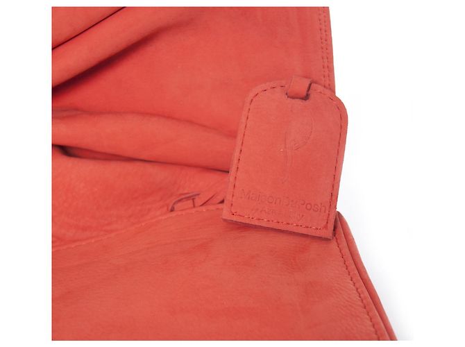 Autre Marque Maison Du Posh, pochette rosa corallo Arancione - vista 4