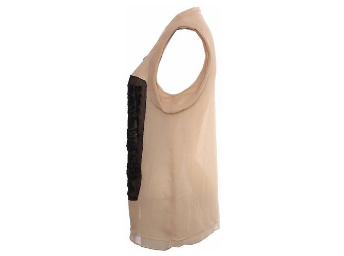 Phillip Lim, top de crepe off white com lantejoulas. - vista 2