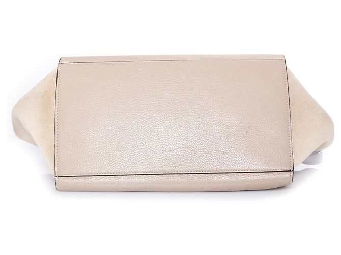 Céline Celine, Borsa a trapezio in beige. - vista 4