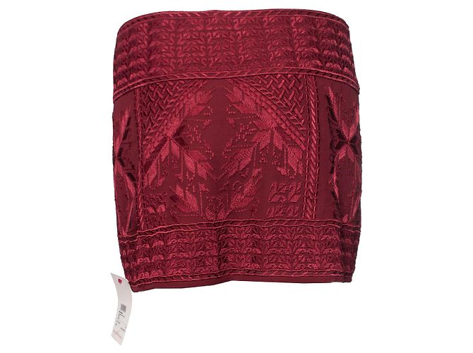 Isabel Marant, Falda andy roja burdeos - vista 3