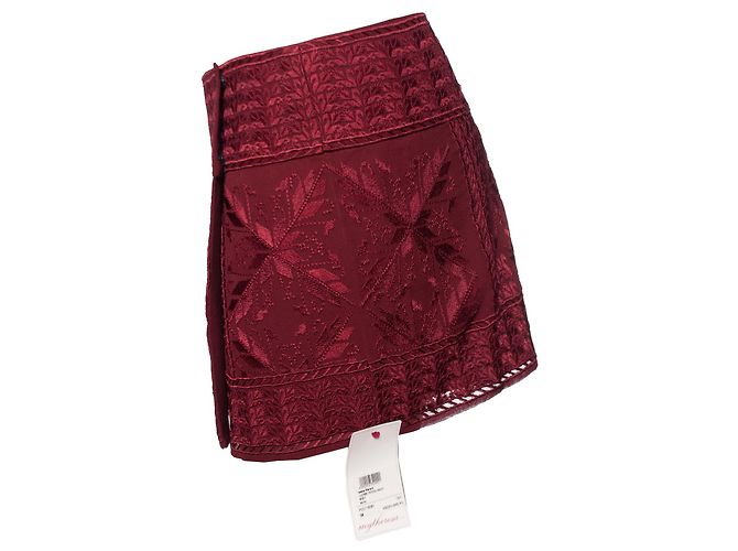 Isabel Marant, Falda andy roja burdeos - vista 4