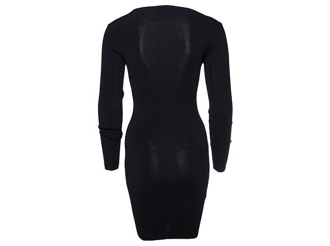 Pinko, schwarzes Stretchkleid mit Spitzendetails - Ansicht 3