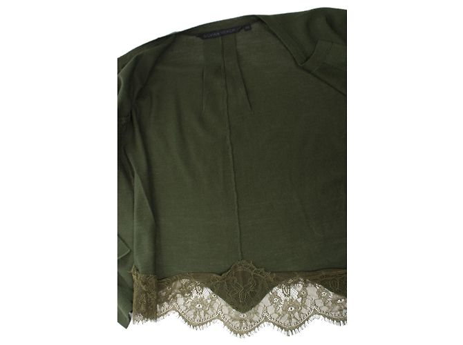 Autre Marque Silvian Heach, Grüne Strickjacke mit Spitze - Ansicht 5