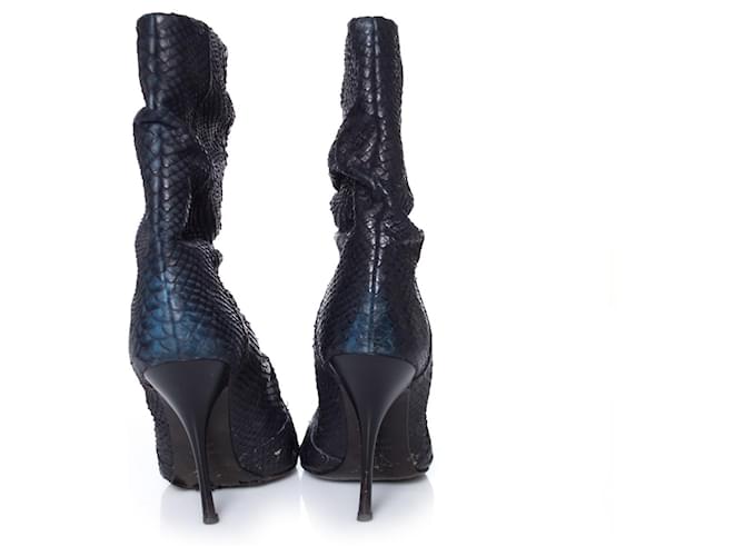 Giuseppe Zanotti,  Python leather Half Boots Black Blue - view 3