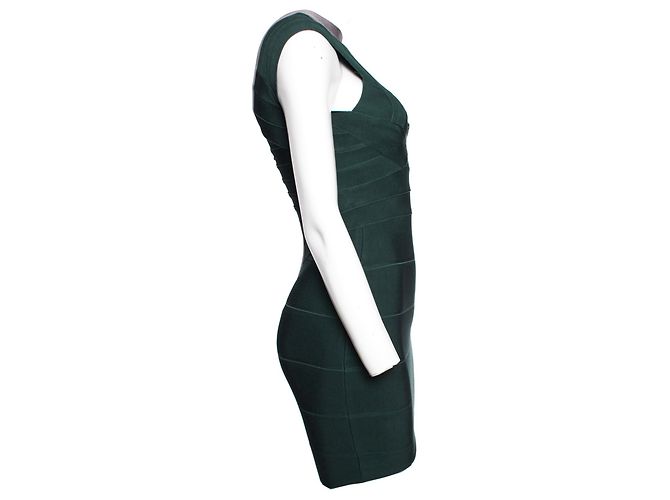 Autre Marque Vestido ajustado verde sin mangas - vista 2