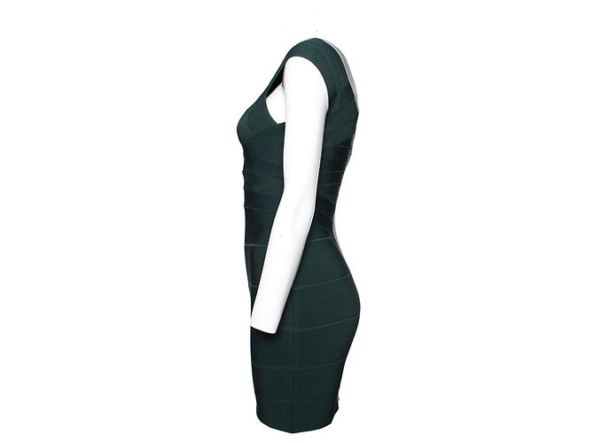 Autre Marque Vestido ajustado verde sin mangas - vista 4