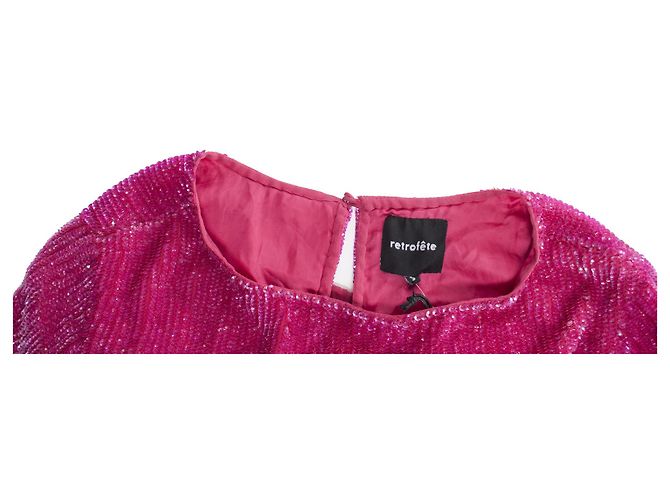 Autre Marque Retrofete, Rosafarbenes Grace-Kleid Pink - Ansicht 7
