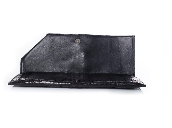 Autre Marque Maison Du Posh, Knöchelring-Python-Clutch in Schwarz. - Ansicht 3