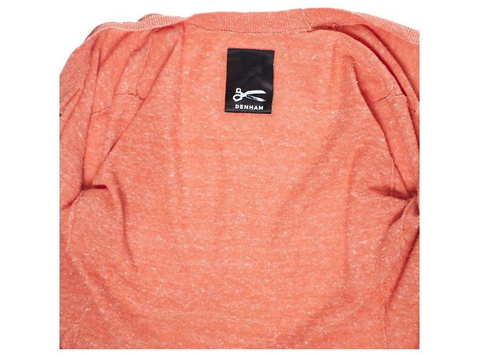 Autre Marque Denham, Orange Strickjacke mit weißen Knöpfen - Ansicht 5