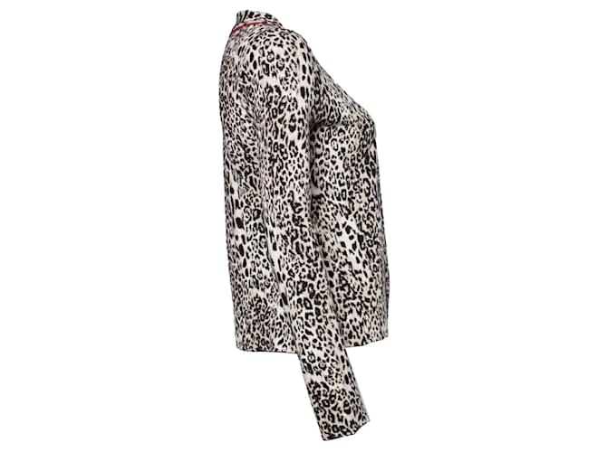 MARC CAIN, Strickjacke mit Leopardenmuster Braun - Ansicht 4