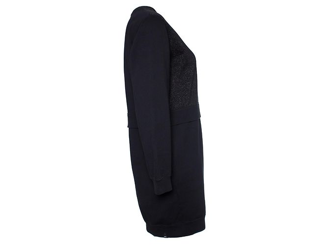 Autre Marque Denham, Sportliches Pulloverkleid mit Lurex Schwarz - Ansicht 4