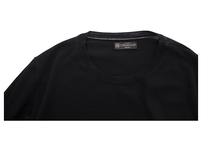 Corneliani, Suéter de lã preta Preto - vista 5