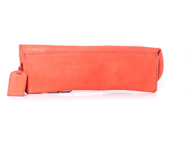 Autre Marque Maison Du Posh, clutch rosa corallo con teschi - vista 3