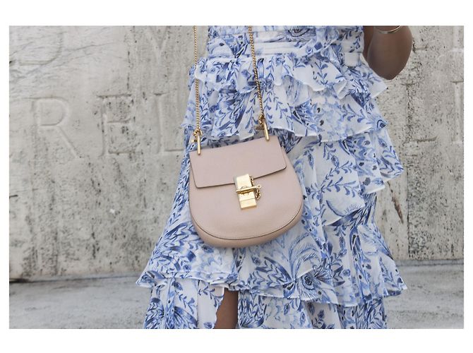 Chloé Chloe, Borsa Drew in rosa cemento - vista 2