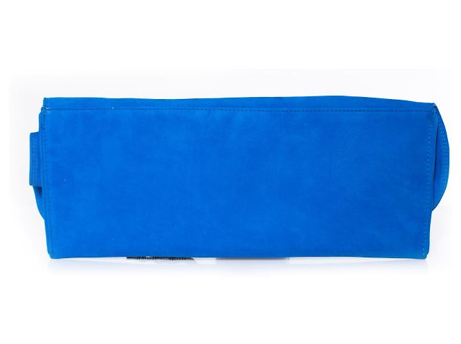 Autre Marque Maison Du Posh, Pochette in pelle blu - vista 2