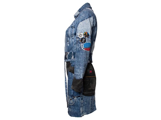 Christian Dior, Giacca e gonna biker Miss Diorella Blu - vue 3